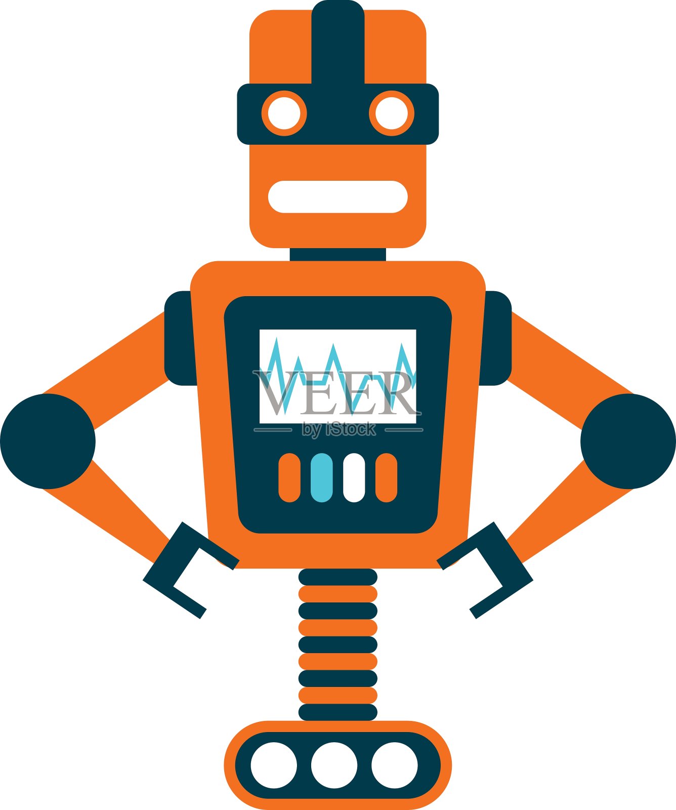 机器人电动化身图标插画图片素材