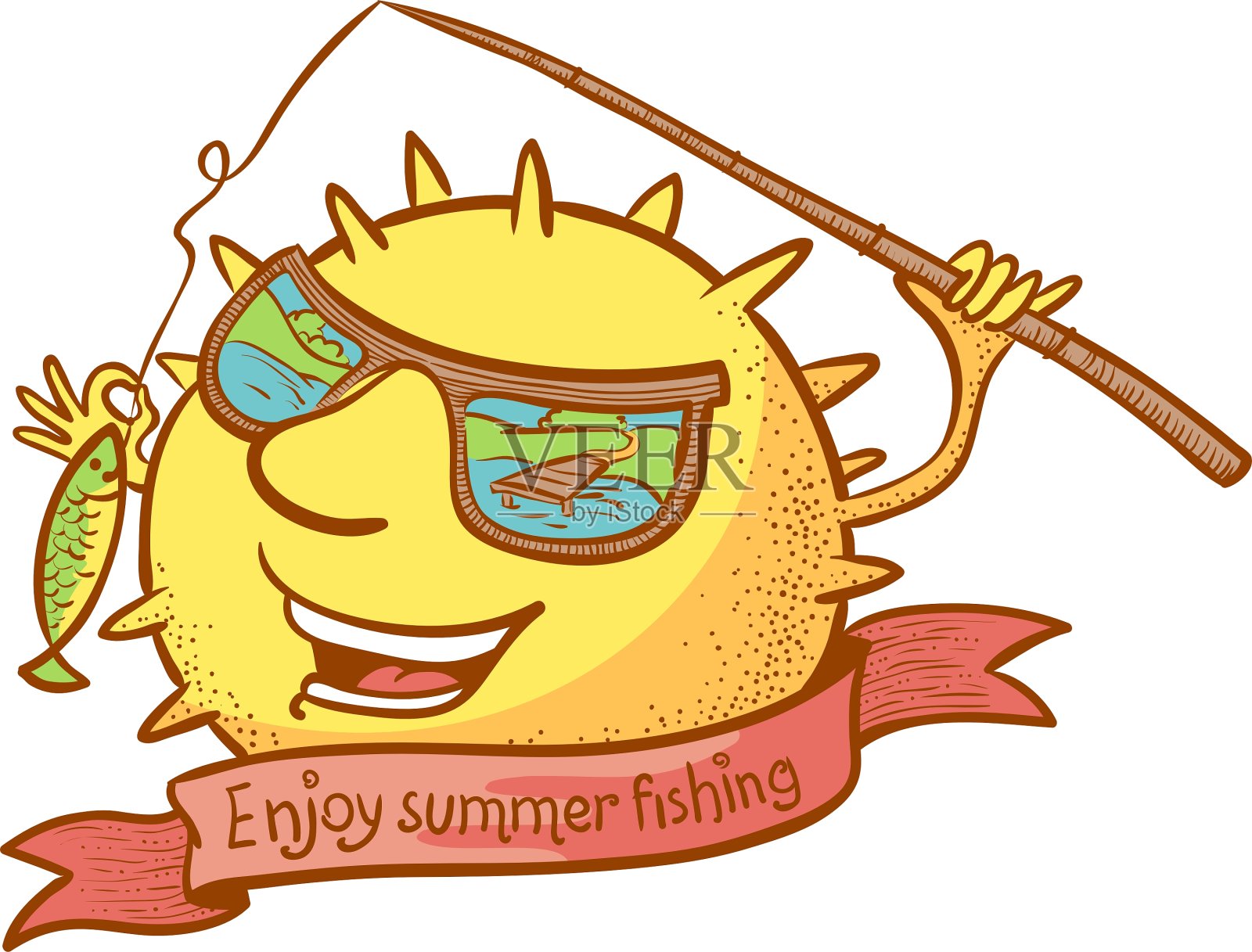 阳光的性格设计元素图片