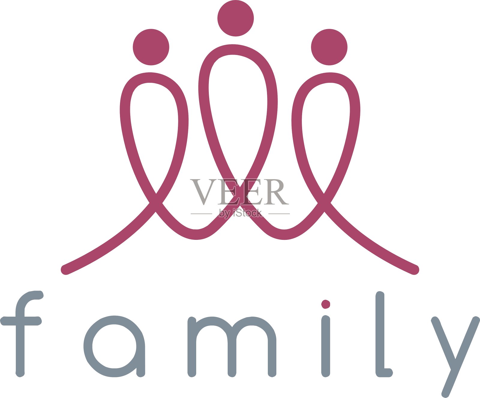 幸福家庭设计模板插画图片素材