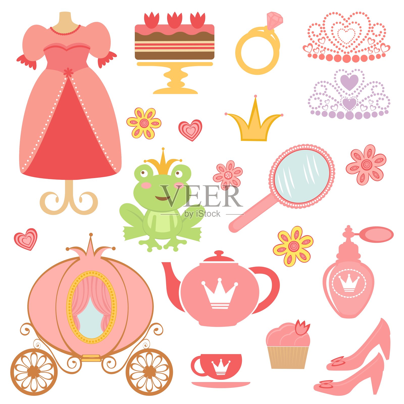 公主系列插画图片素材