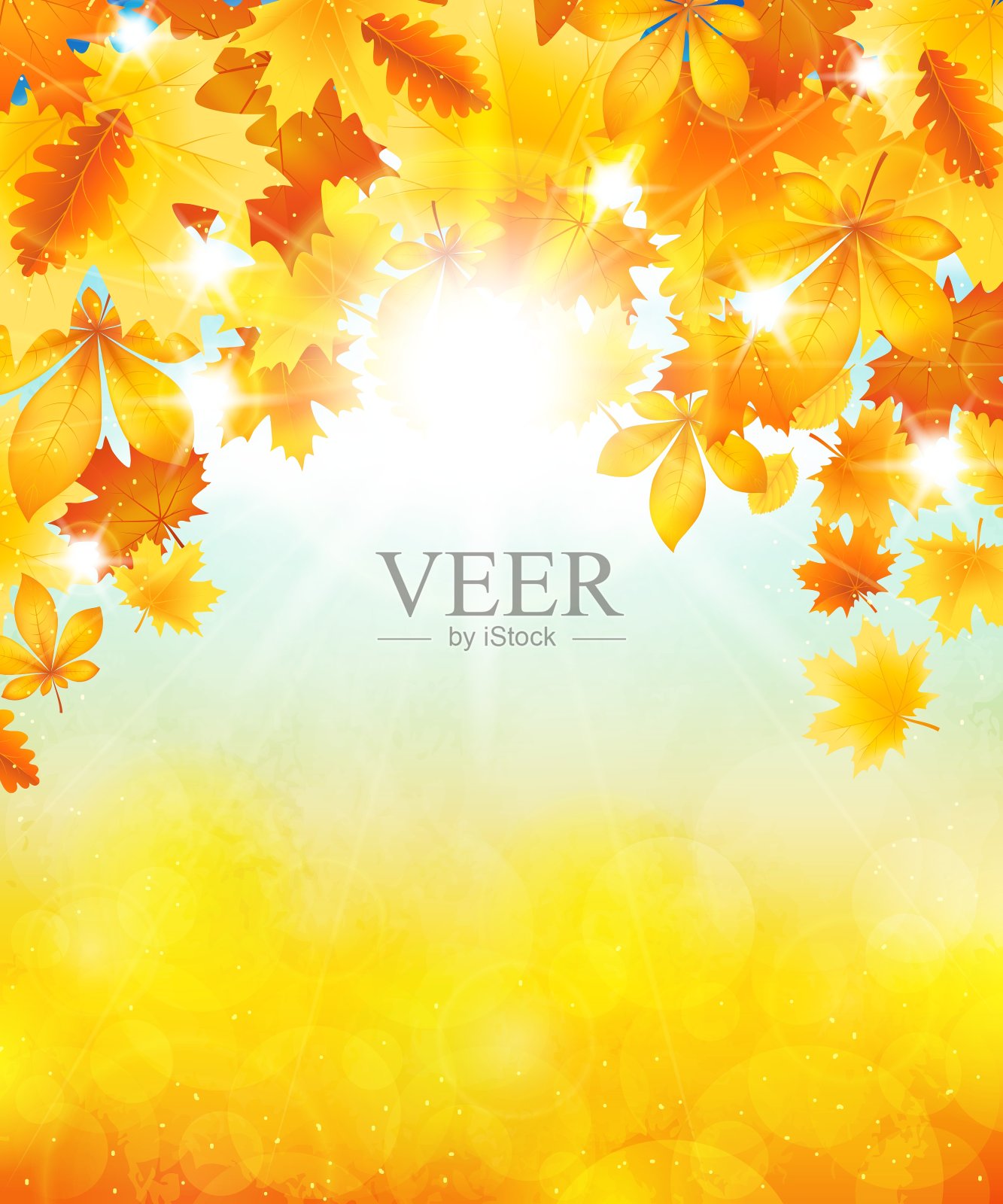 秋天的太阳插画图片素材