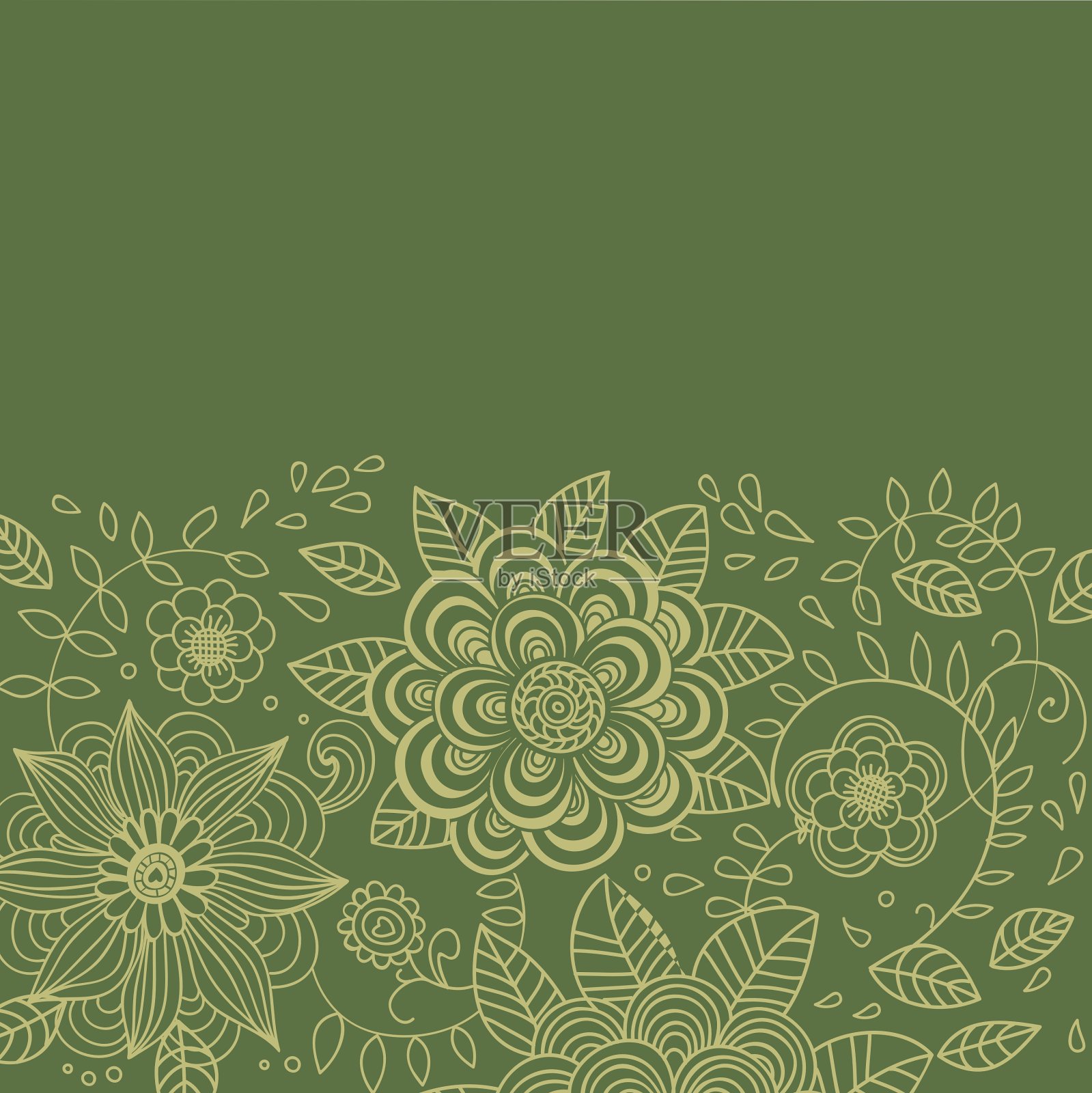 花的背景插画图片素材