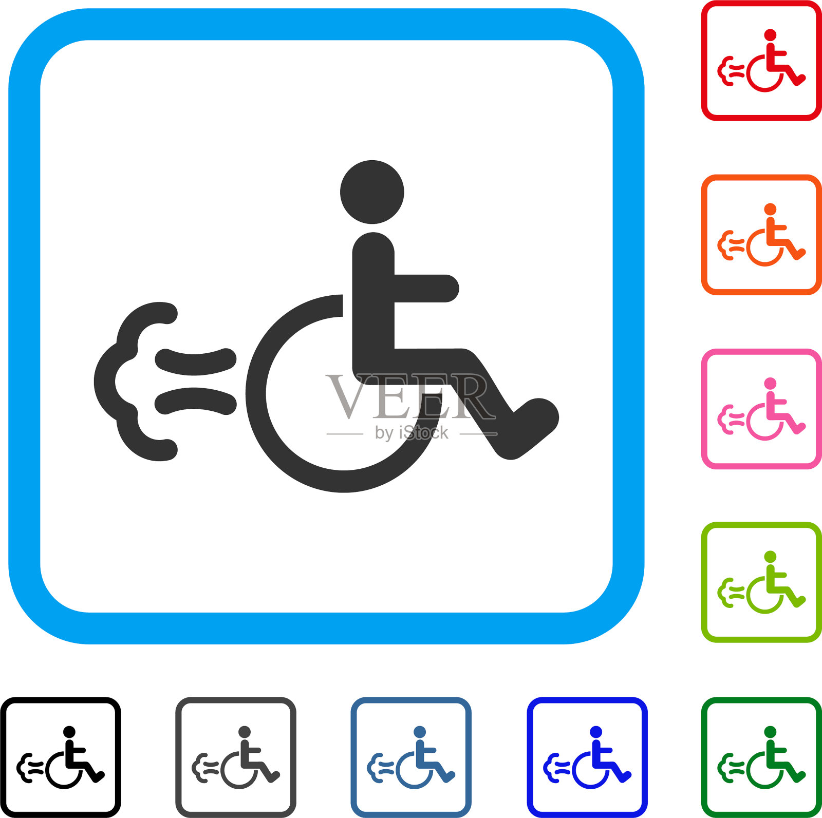 病人运动框架图标图标素材