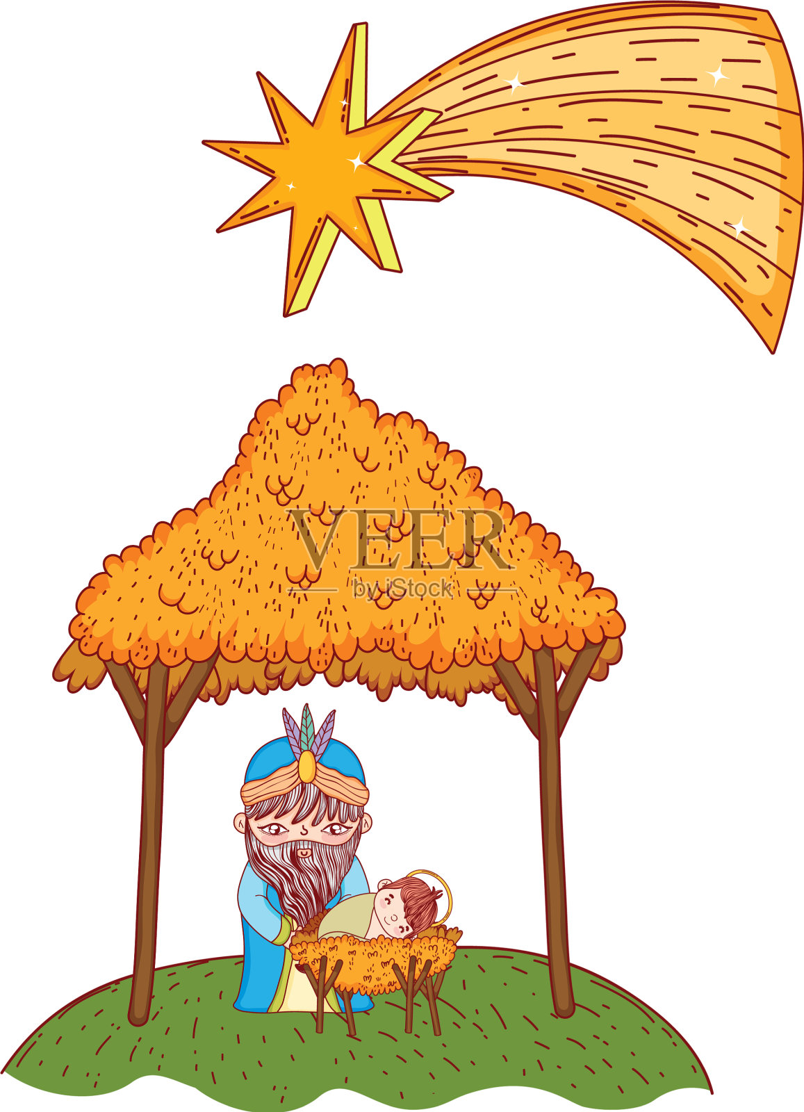 圣诞圣诞场景卡通设计元素图片