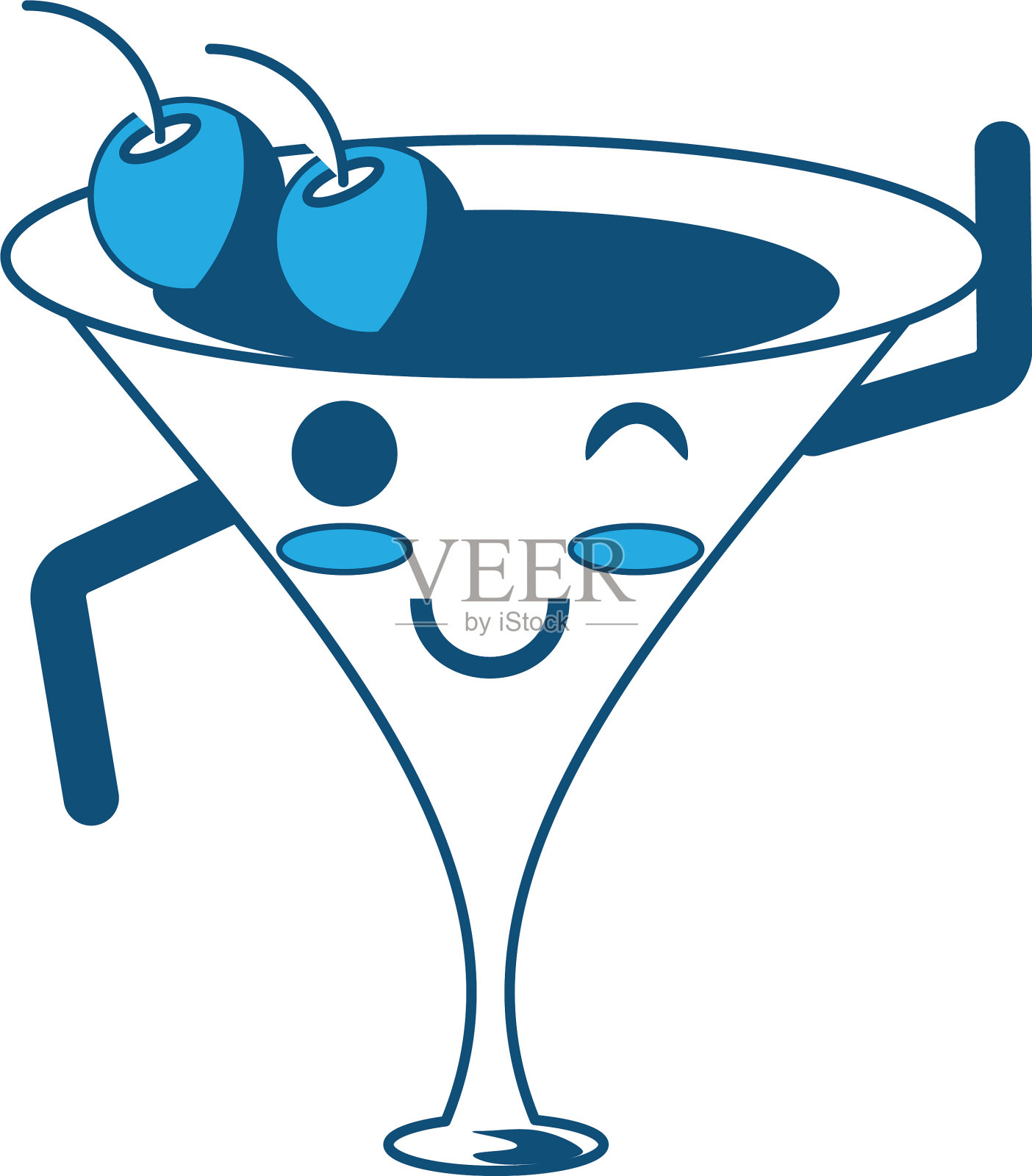 卡哇伊的鸡尾酒喝设计元素图片