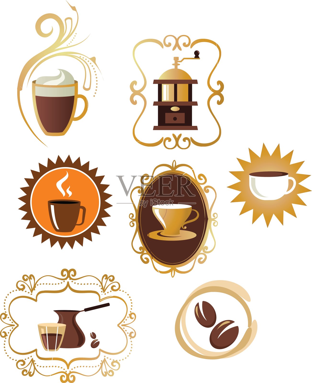 咖啡的设计元素图标素材