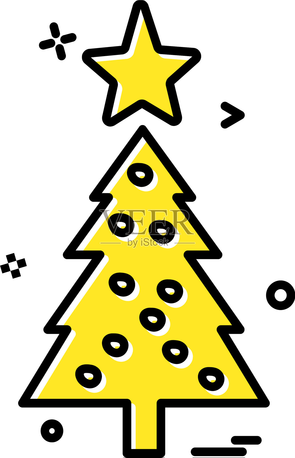 圣诞树图标设计插画图片素材