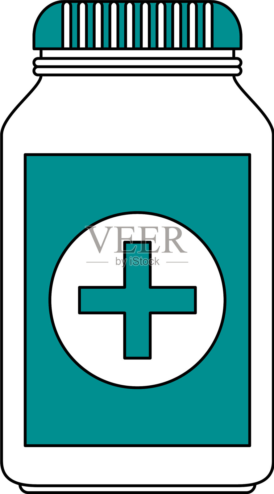 药物药丸保健图标形象插画图片素材