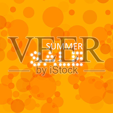 橙色模糊的夏季销售字体插画图片素材
