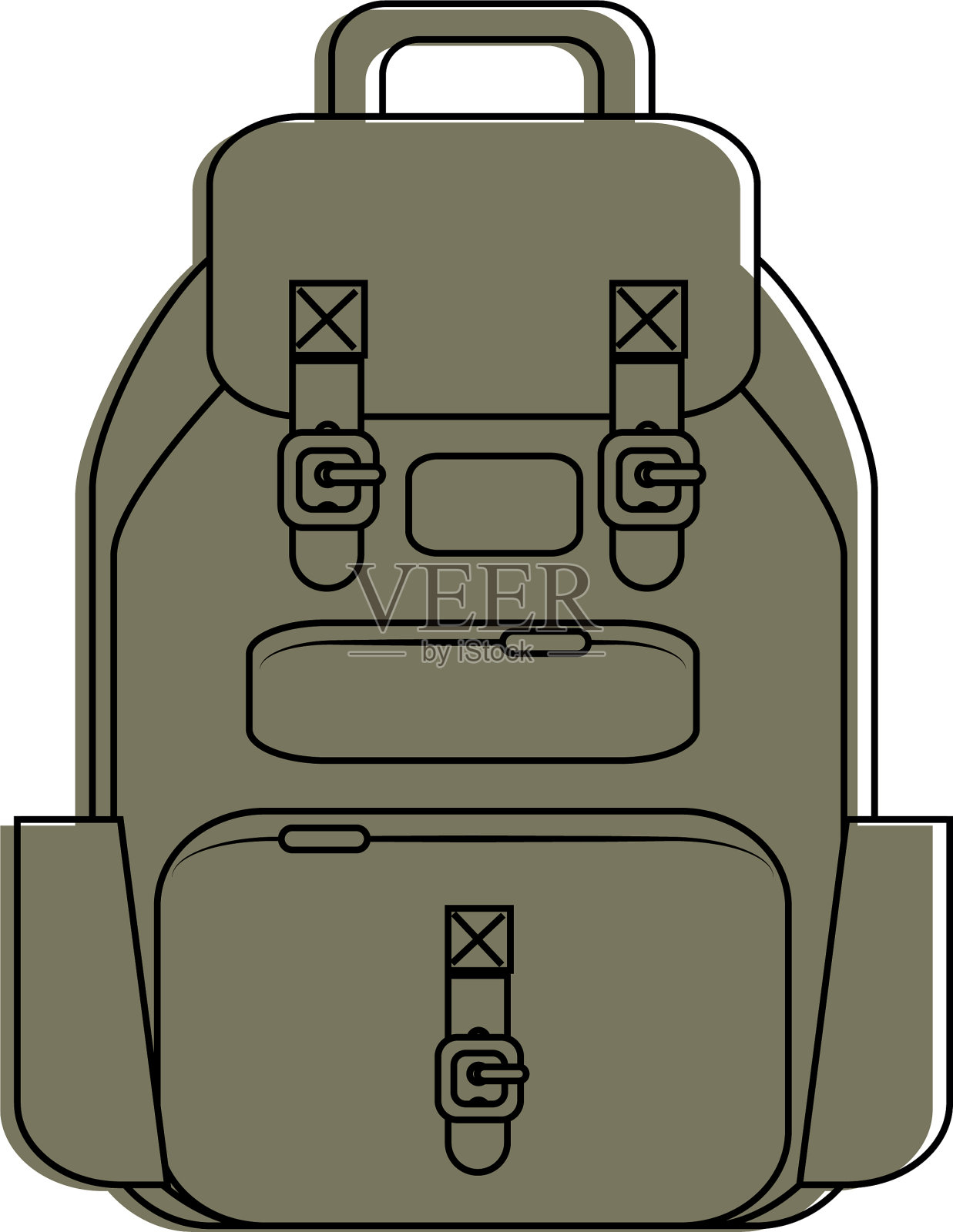 野营背包插画图片素材