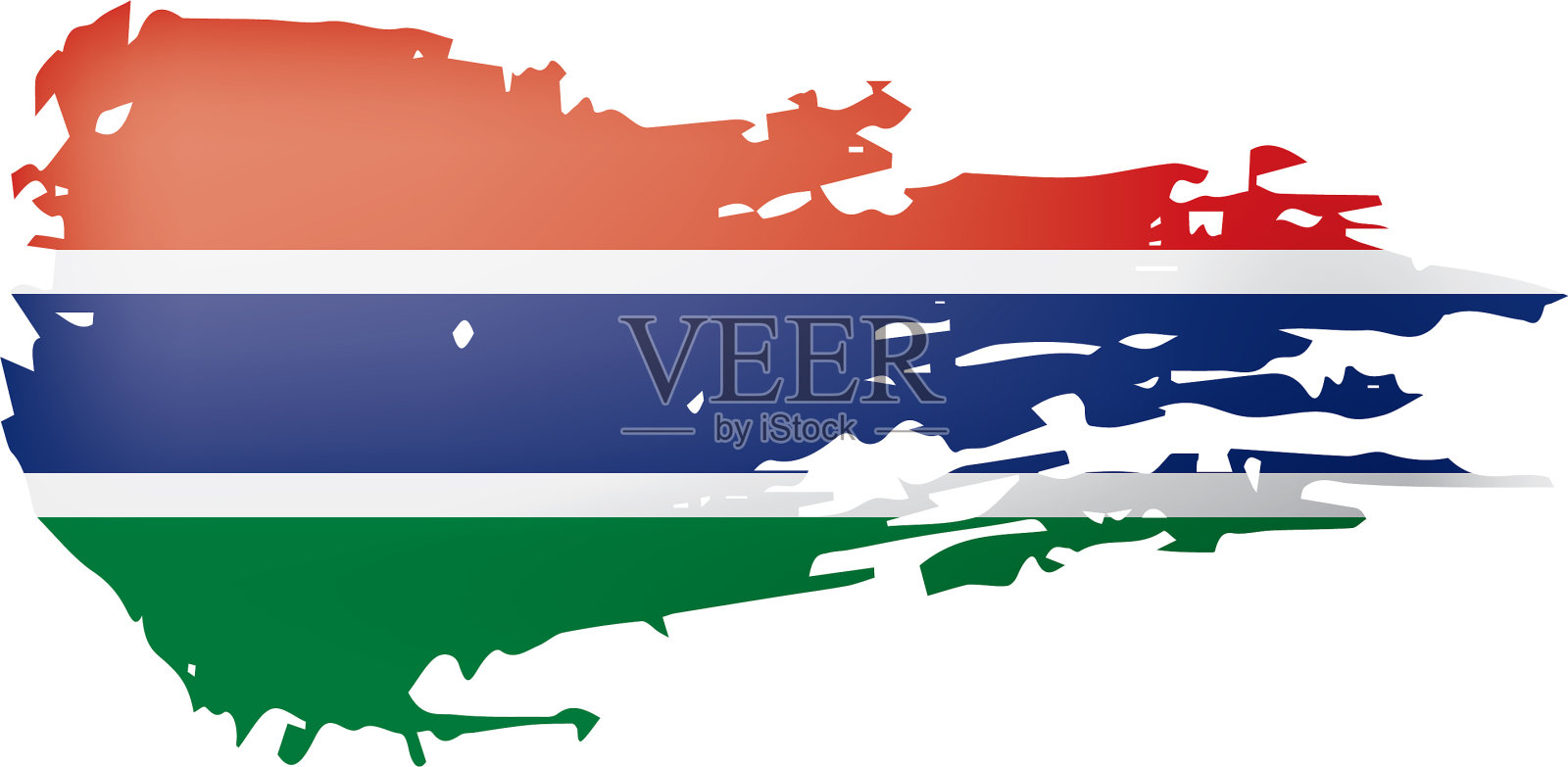 冈比亚国旗上有白色设计元素图片