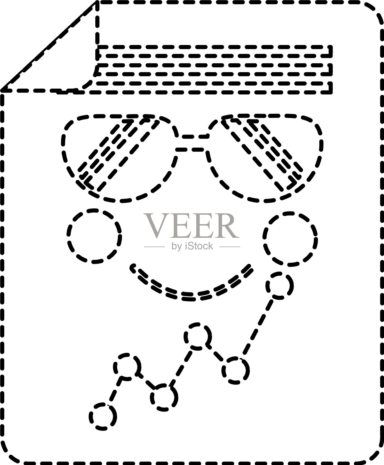 图形图表与太阳镜卡哇伊图标形象设计元素图片