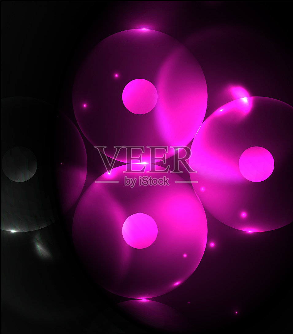 模糊发光圈数字抽象插画图片素材