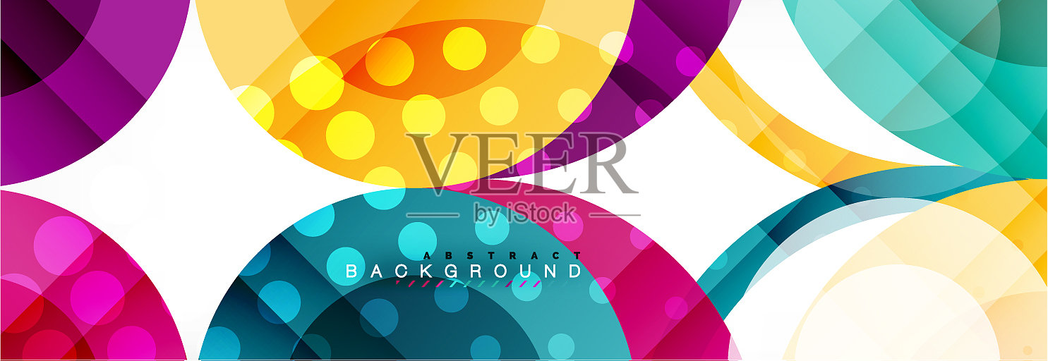 重叠圆设计背景插画图片素材