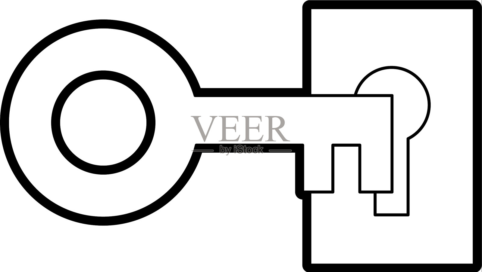 古董键隔离图标插画图片素材
