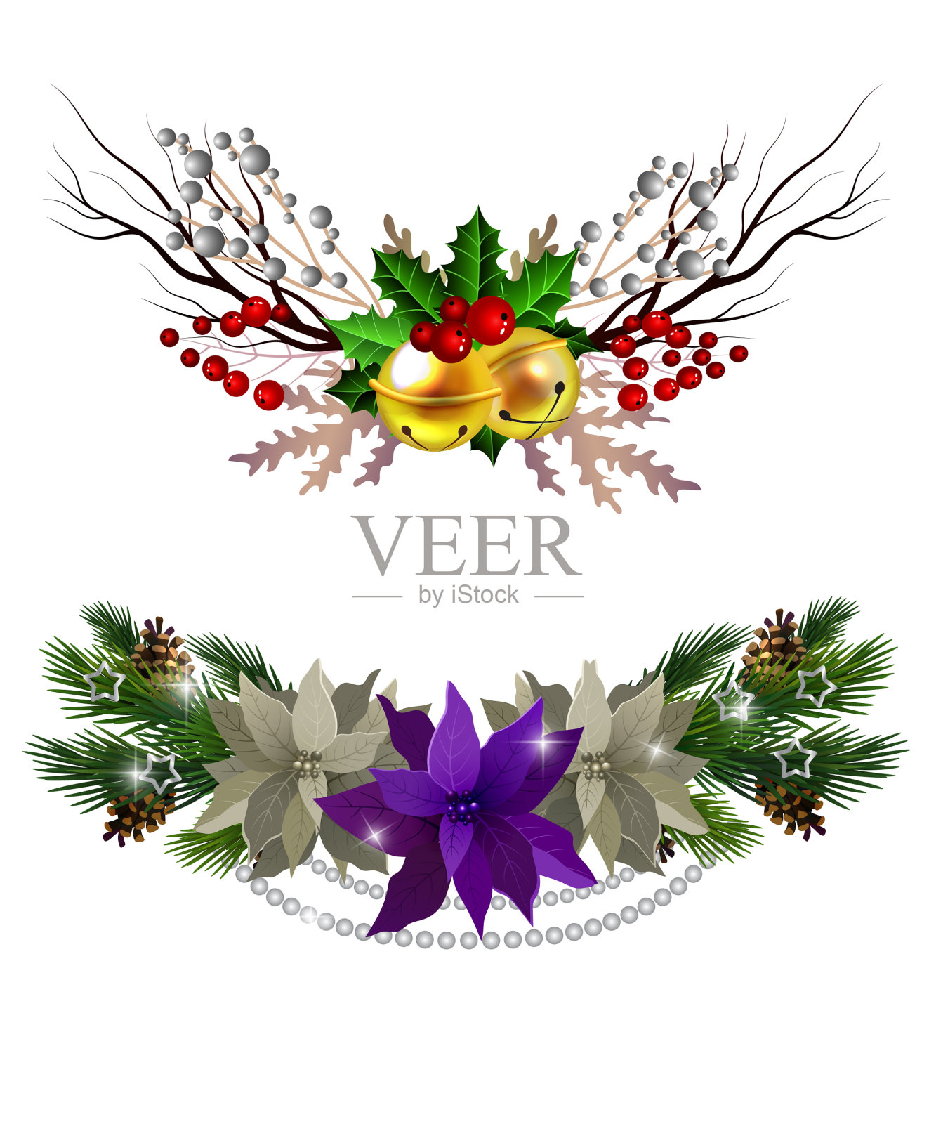 圣诞装饰组插画图片素材