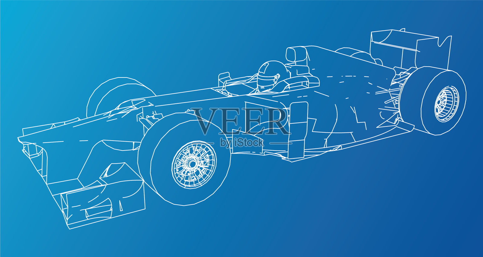 模型速度车抽象绘图线架插画图片素材