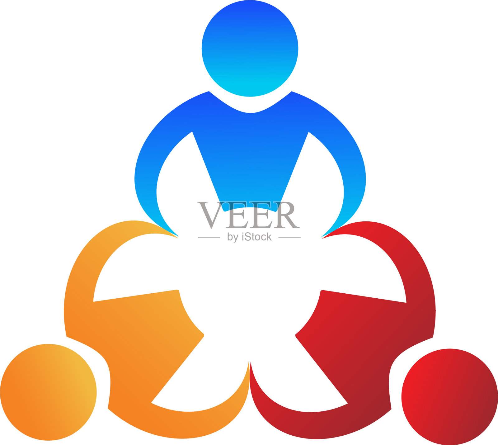 团队合作人工作的企业标志图标素材