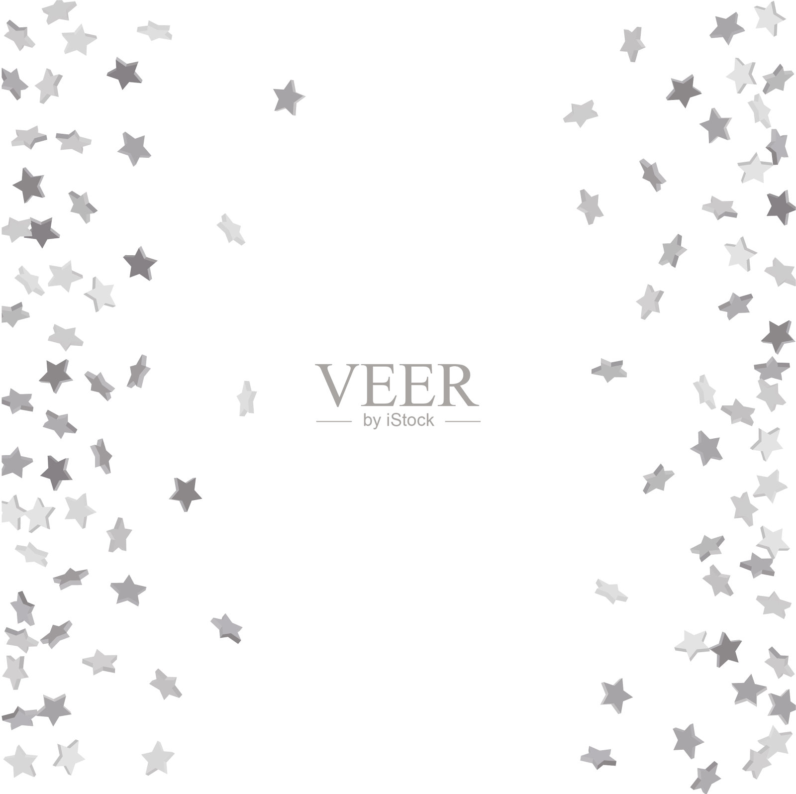 下降的五彩纸屑明星插画图片素材