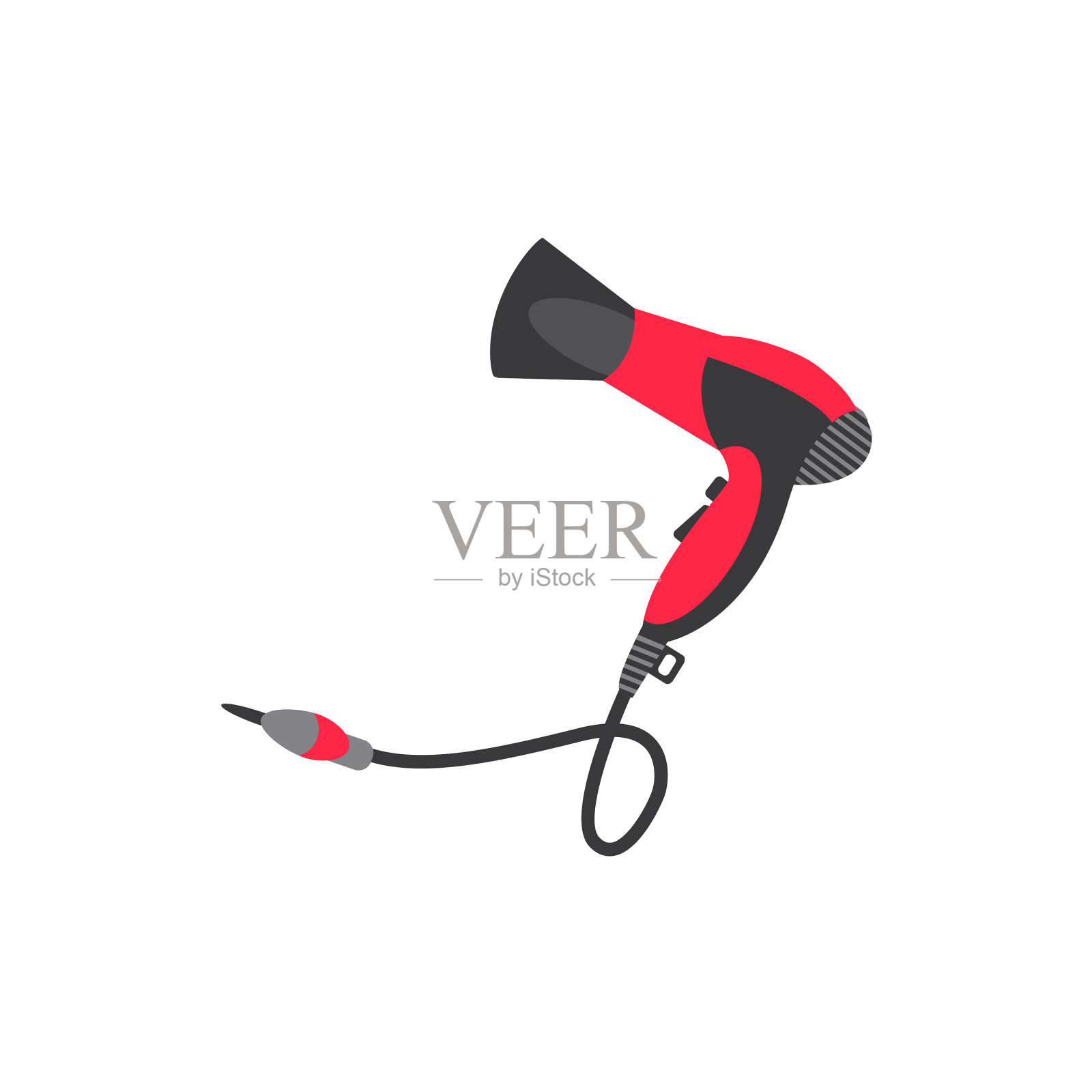 扁平电吹风隔离设计元素图片