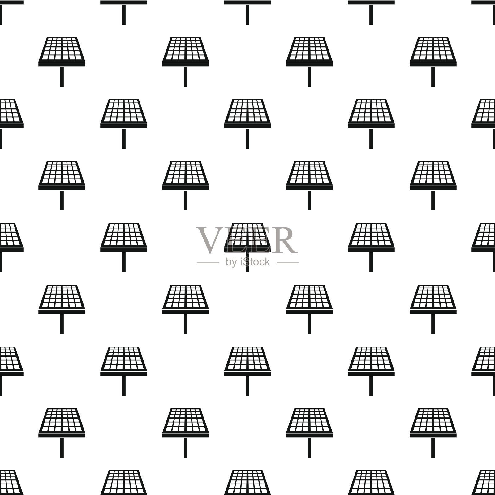 太阳能电池板图案简约风格插画图片素材