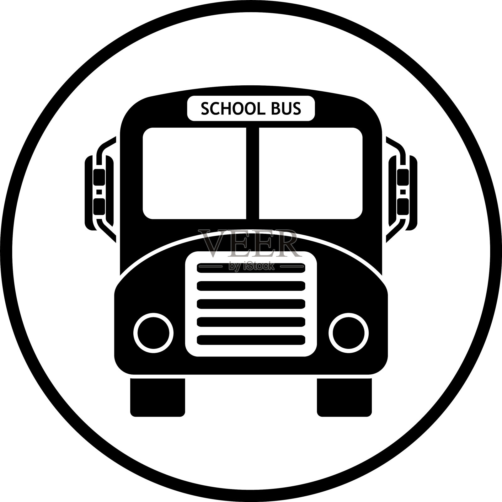 校车图标设计元素图片