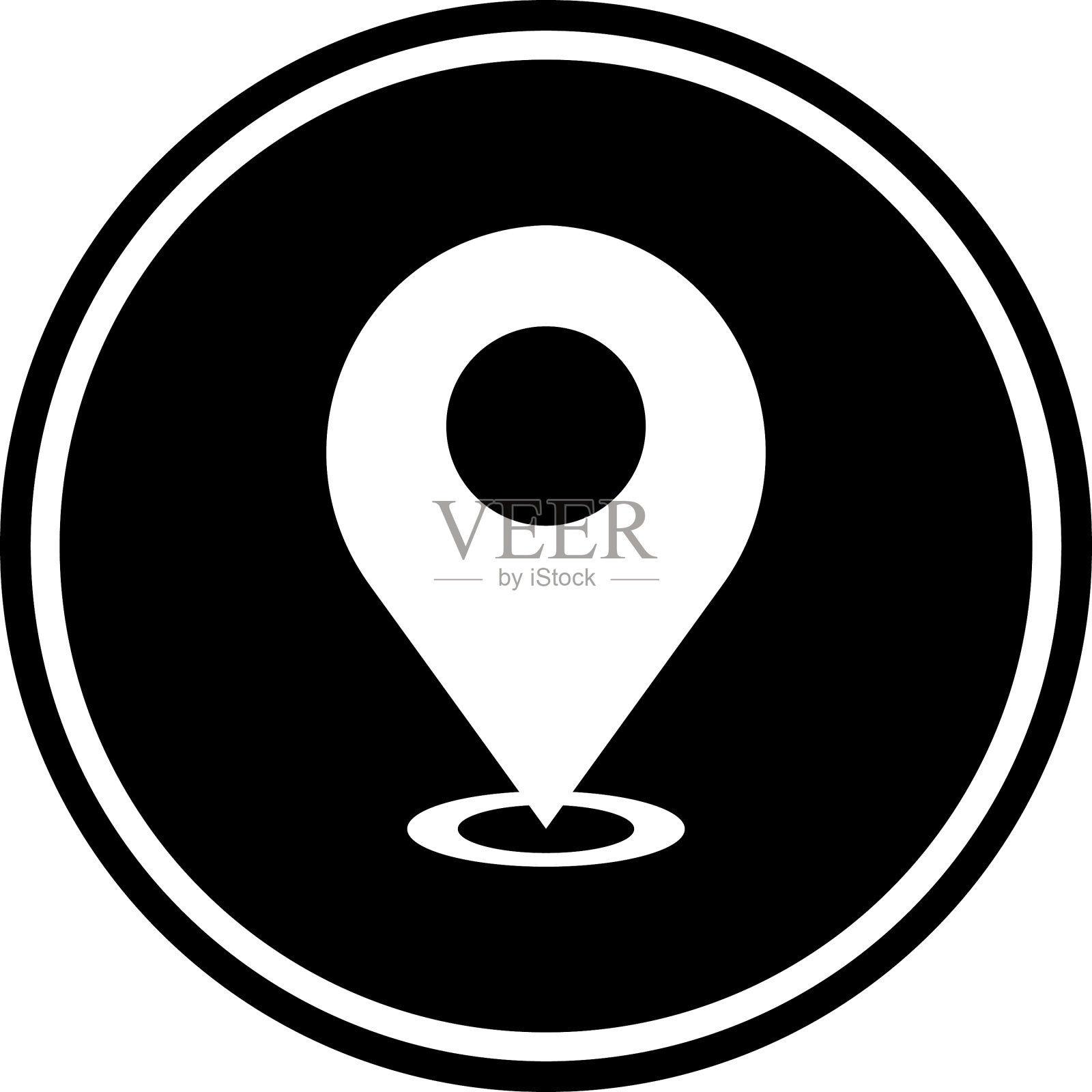 位置标记圆形符号图标GPS指针标记图标素材