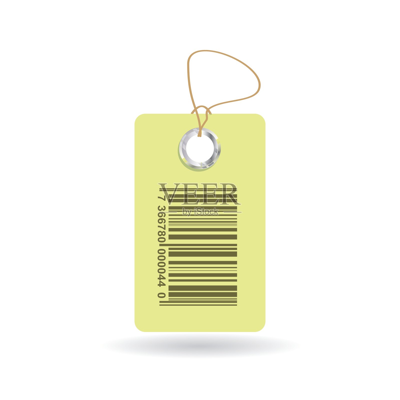 带有条码的标签设计元素图片