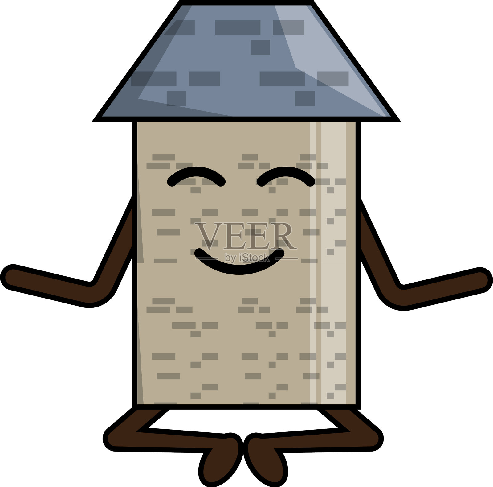 卡哇伊的房子图标形象设计元素图片