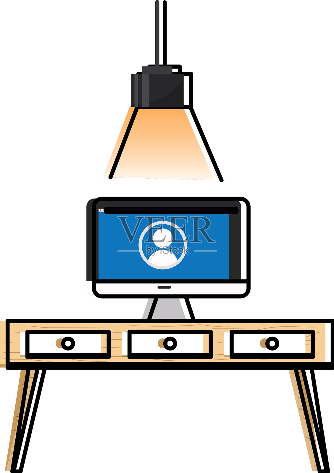 孤立的桌子的设计设计元素图片