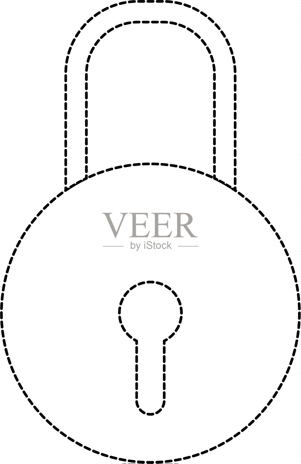 孤立的挂锁设计设计元素图片