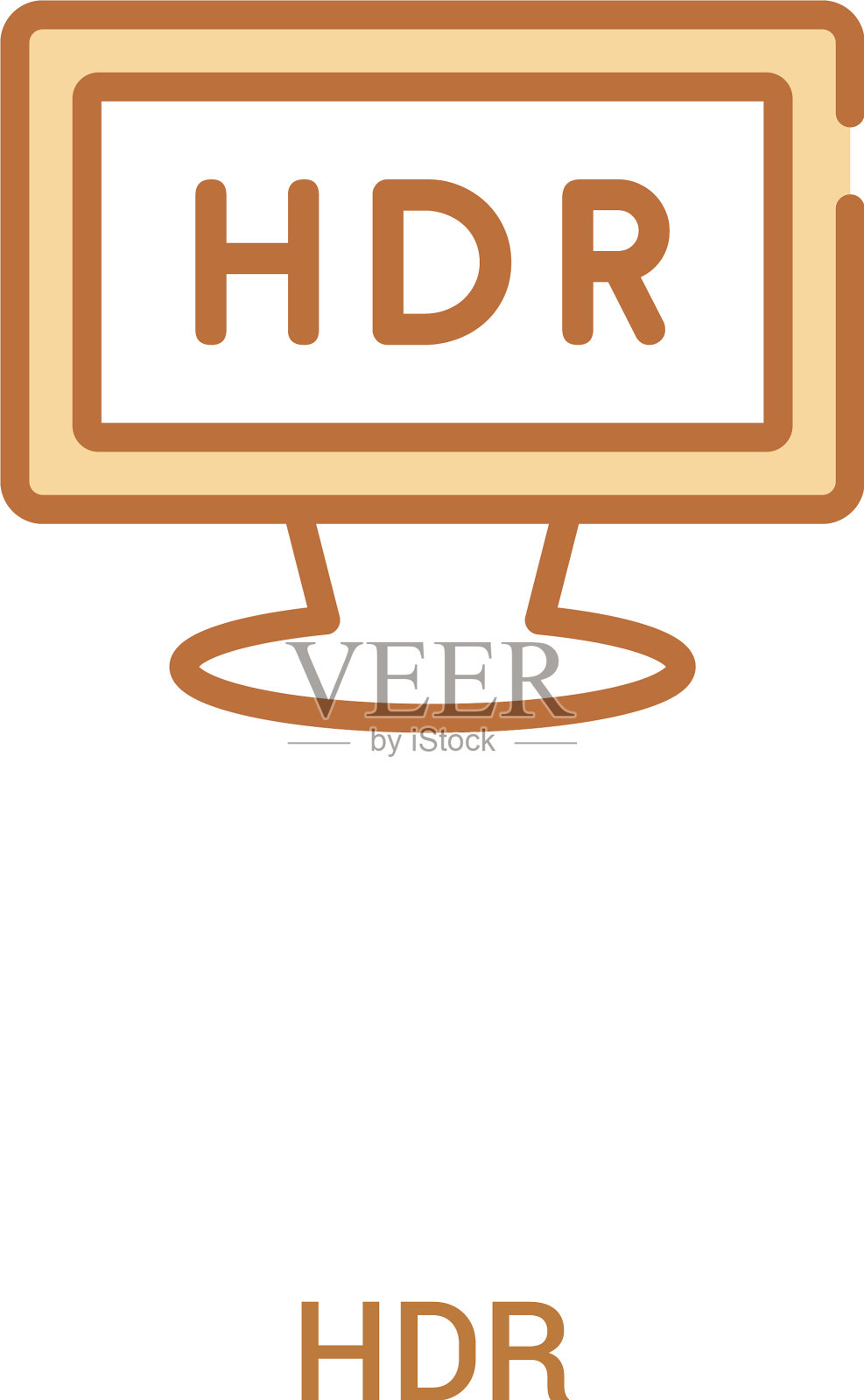 HDR概念2彩色图标简单的线元素设计元素图片