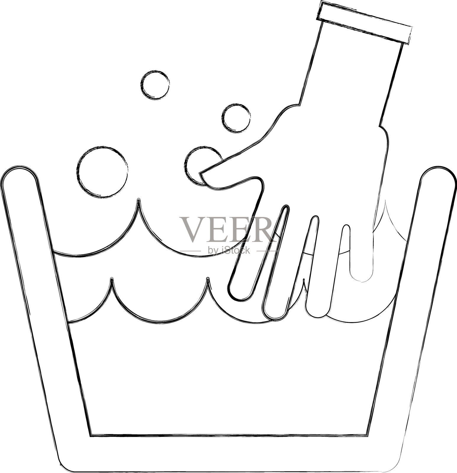 有手的洗衣桶设计元素图片