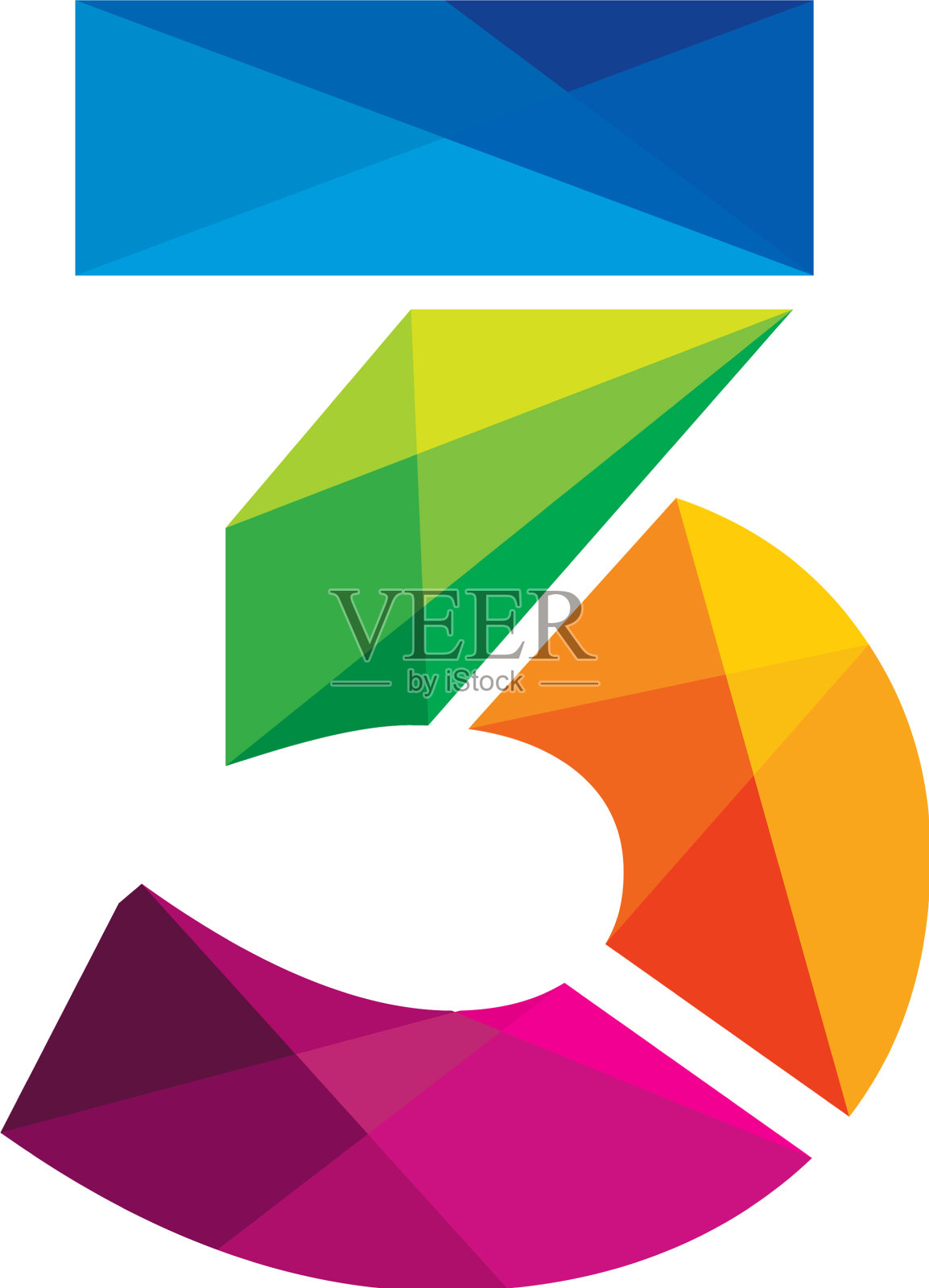 3 .彩色字母标志图标设计设计元素图片