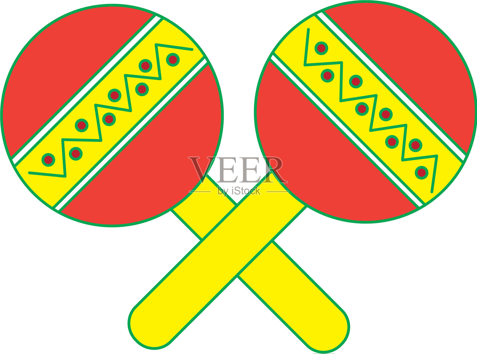 沙球墨西哥乐器庆典设计元素图片