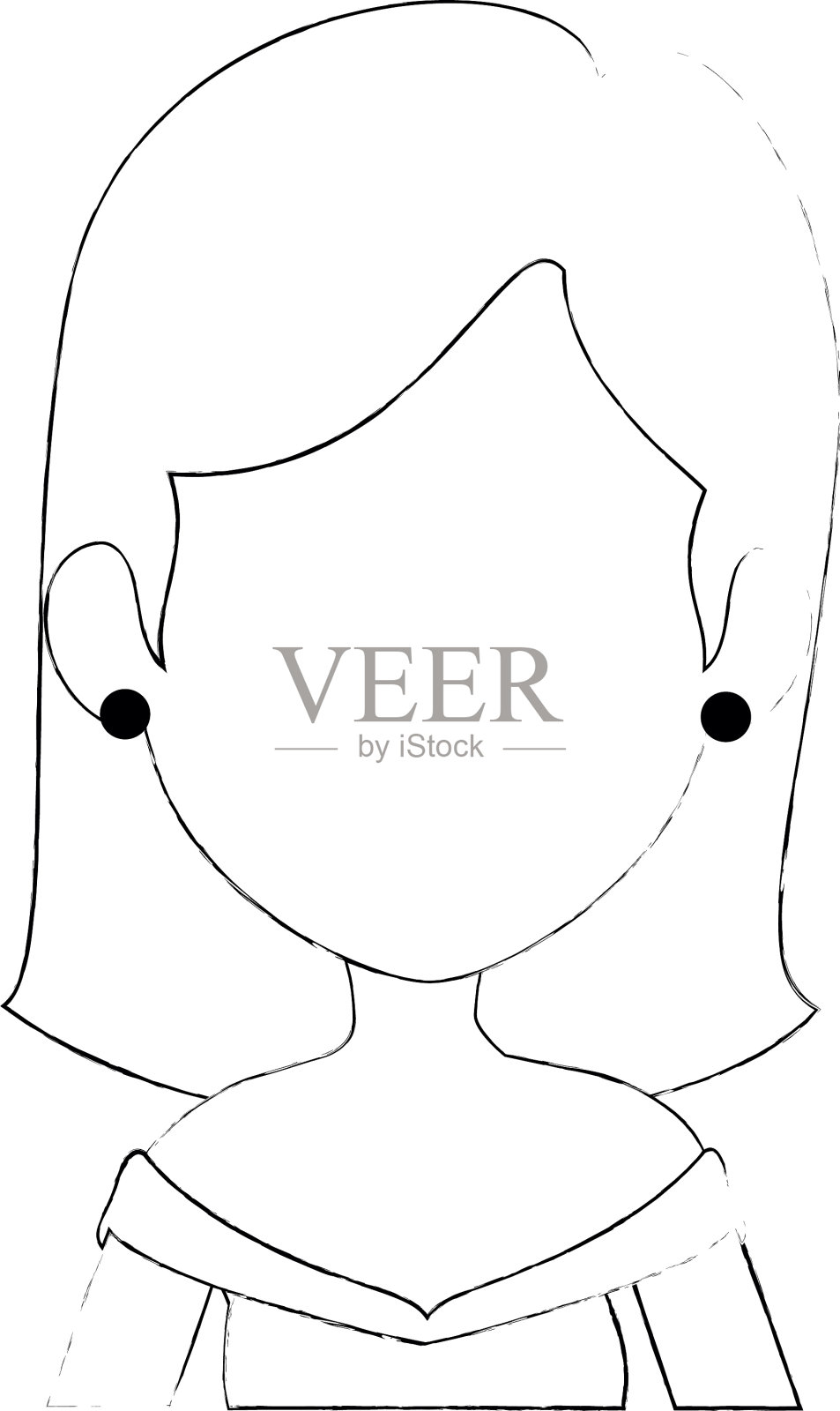 美女头像设计元素图片