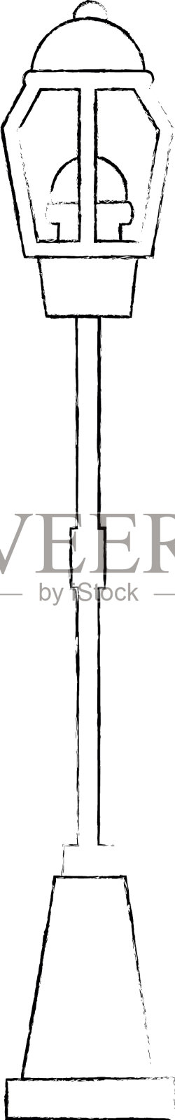 公园灯笼孤立图标设计元素图片