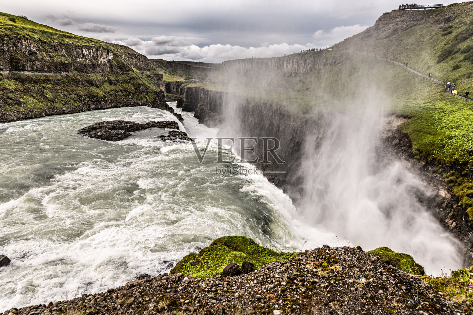 冰岛金环上的海湾瀑布照片摄影图片