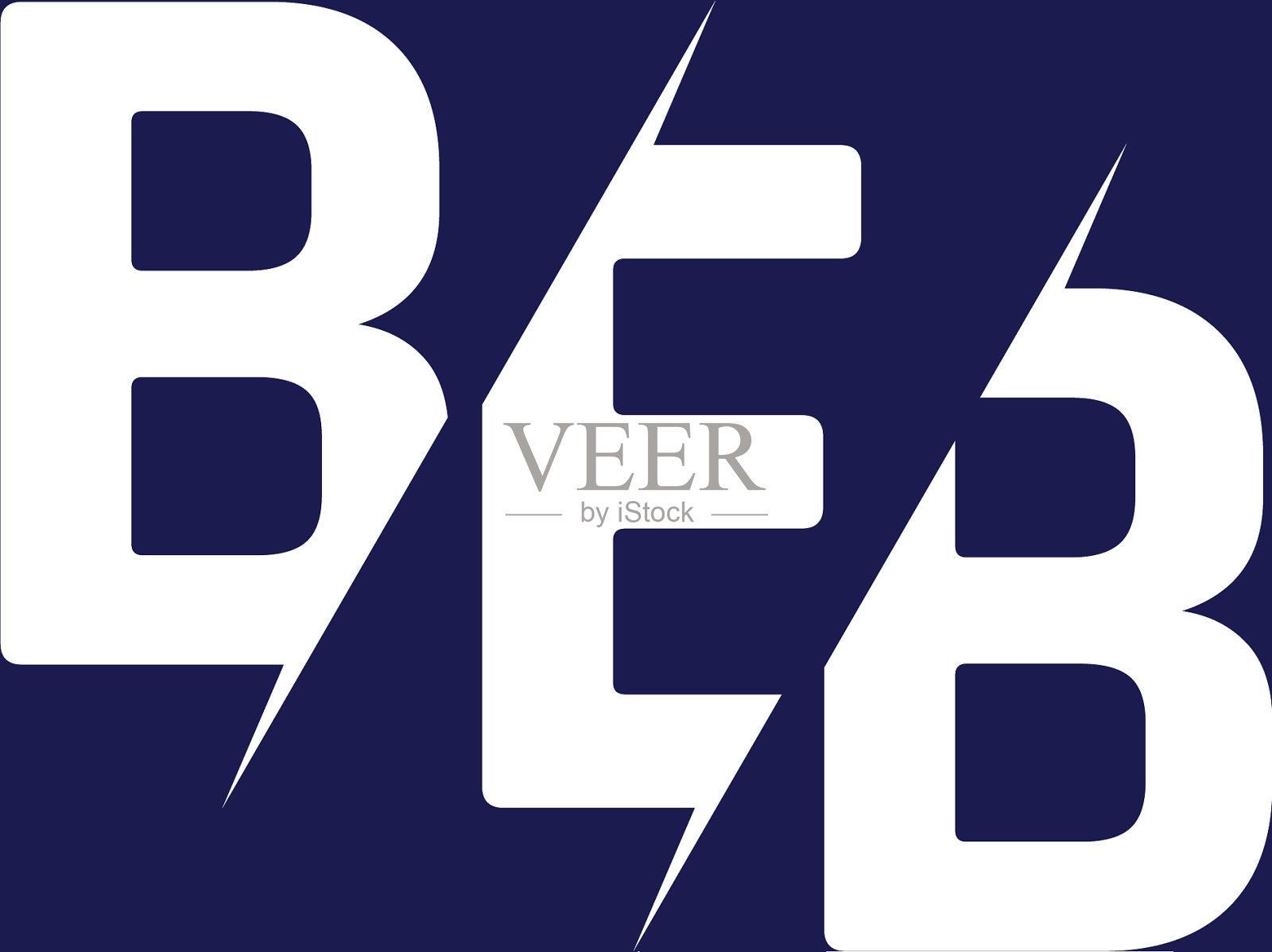 首字母组合logo设计beb插画图片素材