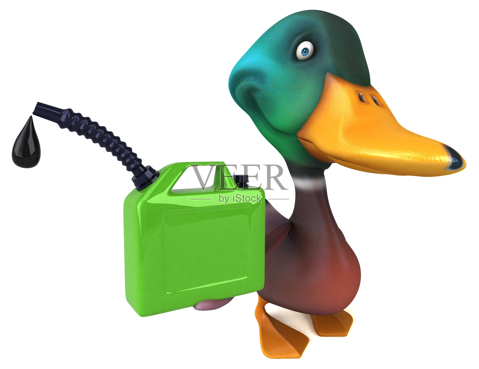 有趣的鸭子- 3D插图照片摄影图片