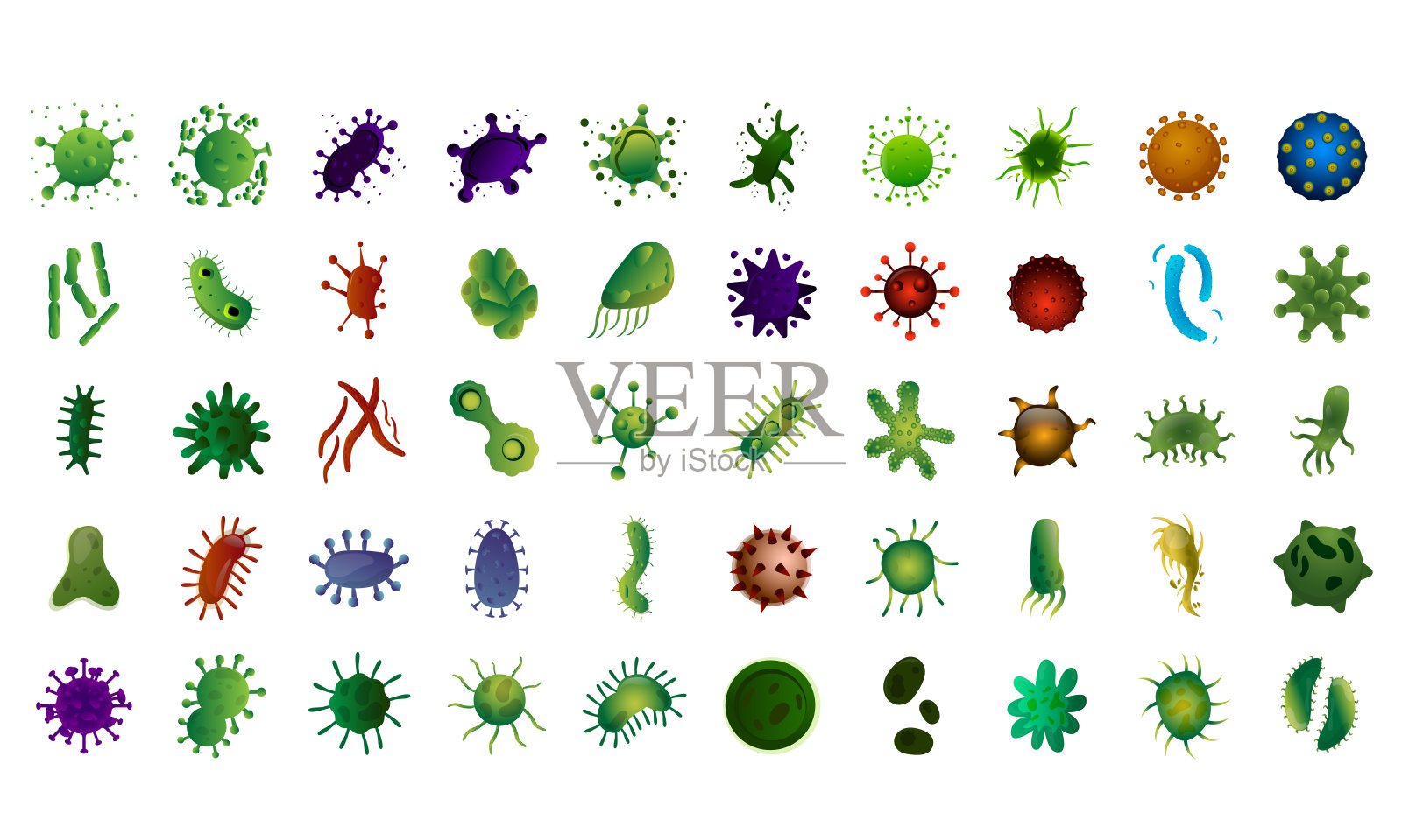 病毒图标集图标素材