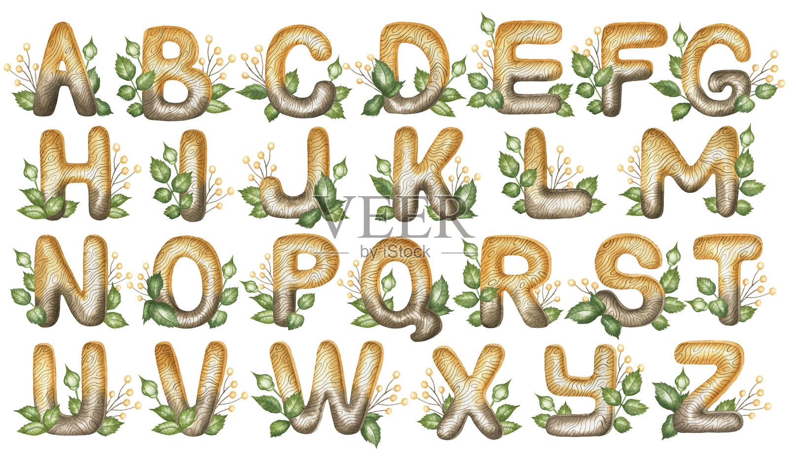 英语字母表jpg插画图片素材