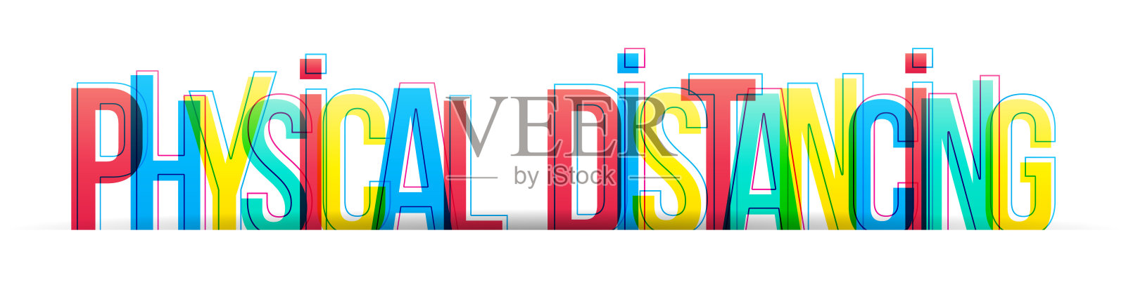 物理距离横幅插画图片素材