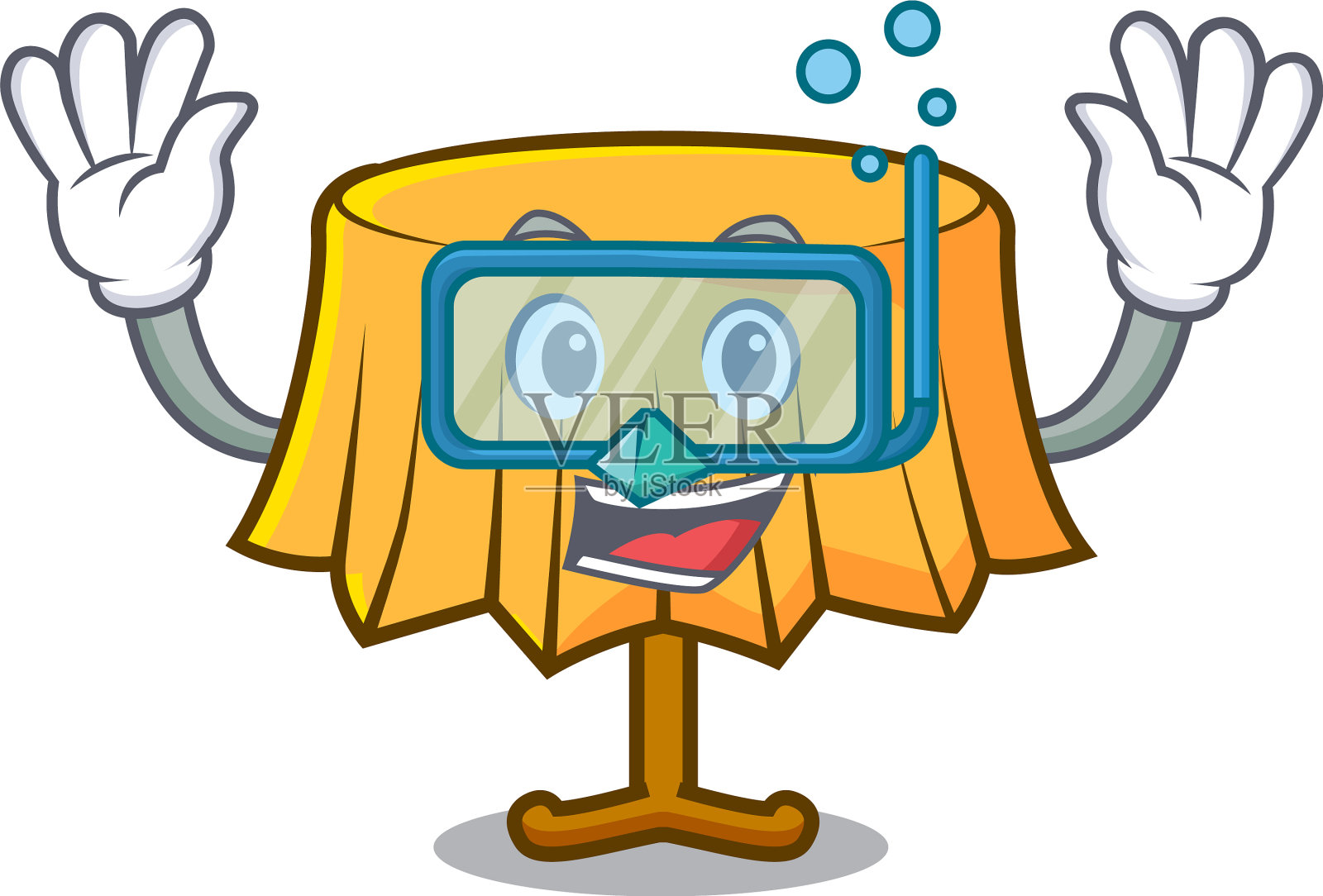 跳水台布人物卡通设计元素图片