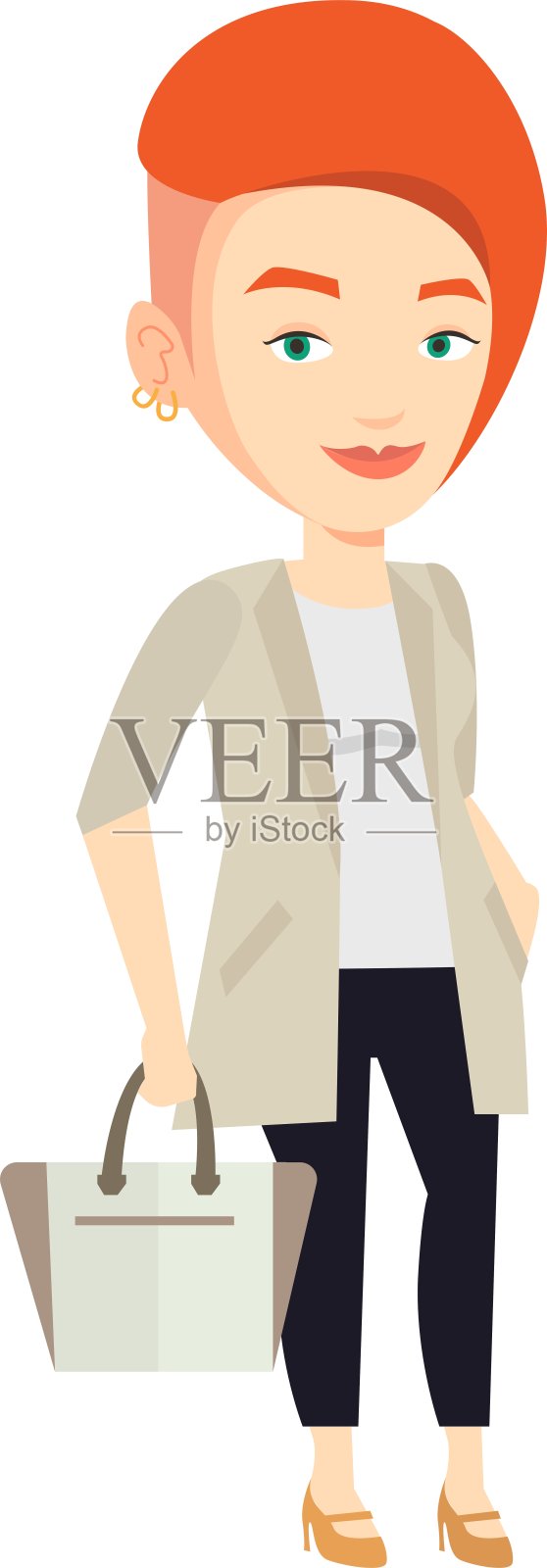 在时装表演中摆造型的女人设计元素图片