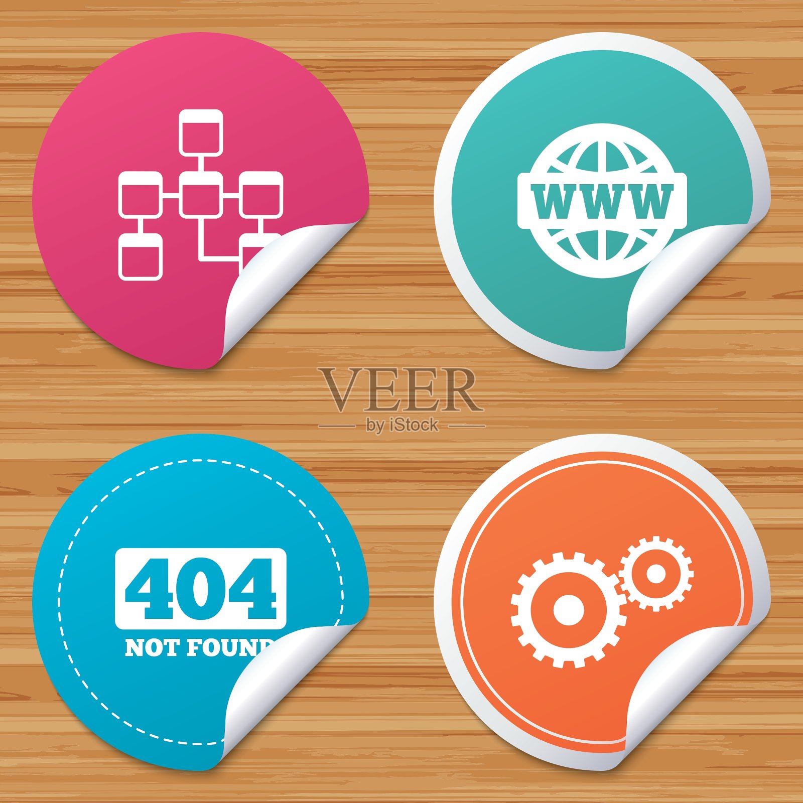 网站数据库图标互联网全球和维修图标素材