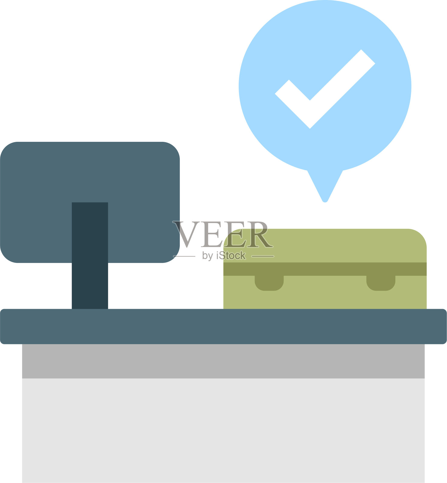 签到服务平设计元素图片