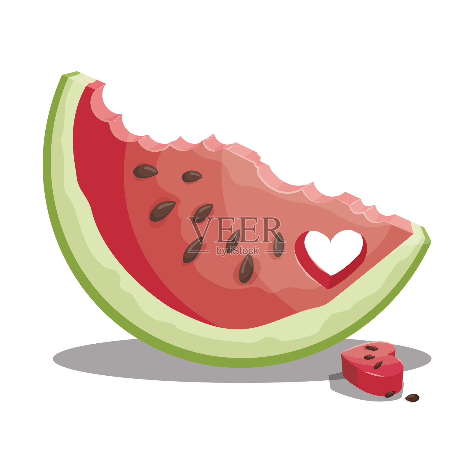 卡通西瓜片西瓜片设计元素图片