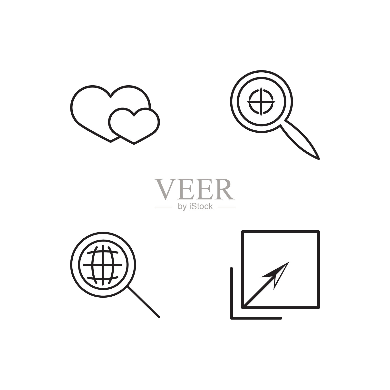 业务简单概述图标集图标素材