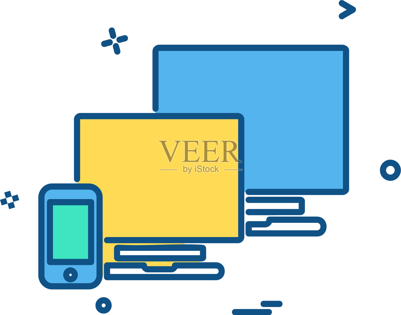 电脑图标设计插画图片素材